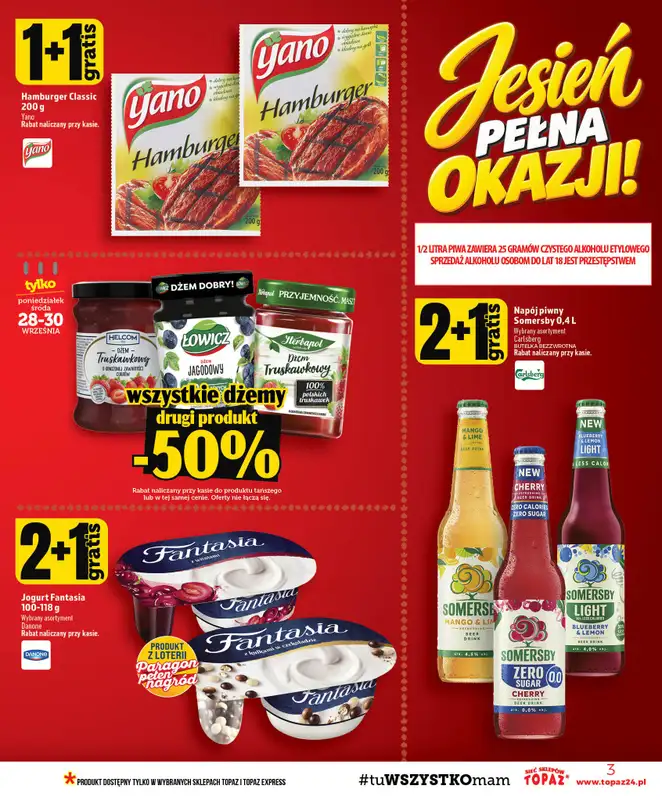 TOPAZ - gazetka promocyjna Gazetka od czwartku 24.09 do środy 30.09 - strona 3