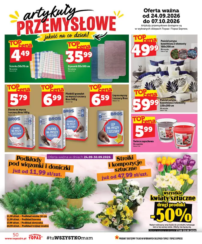 TOPAZ - gazetka promocyjna Gazetka od czwartku 24.09 do środy 30.09 - strona 50