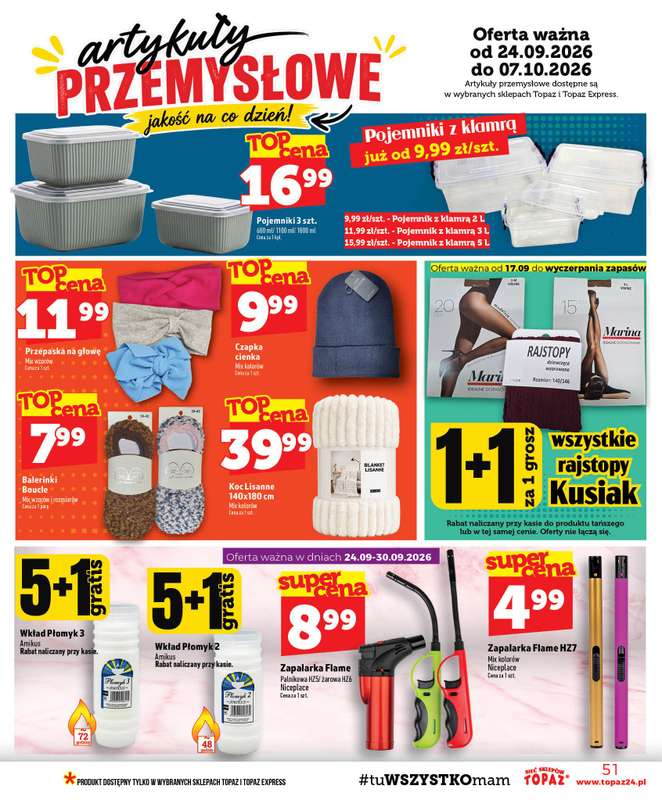 TOPAZ - gazetka promocyjna Gazetka od czwartku 24.09 do środy 30.09 - strona 51