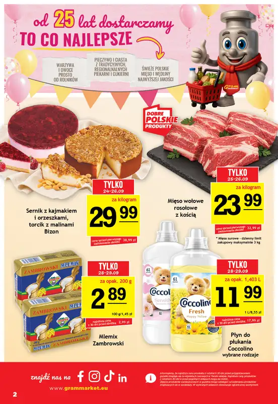 Gram Market - gazetka promocyjna Gazetka od środy 23.09 do wtorku 29.09 - strona 2