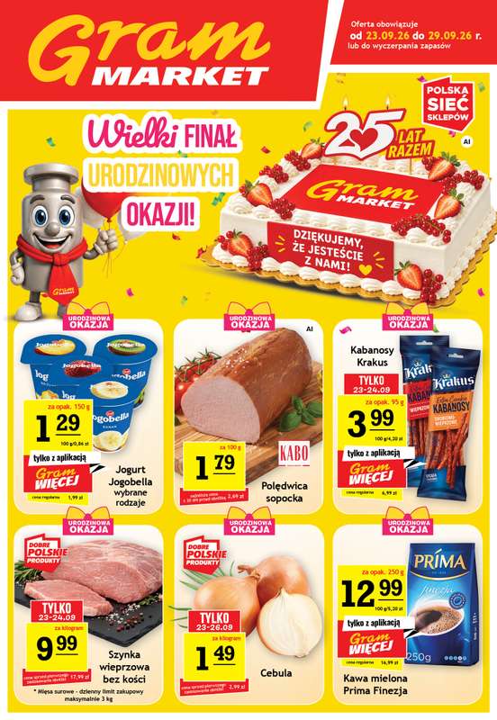Gram Market - gazetka promocyjna Gazetka od środy 23.09 do wtorku 29.09