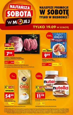 Biedronka - gazetka promocyjna Najtańsza sobota od soboty 19.09 do soboty 19.09