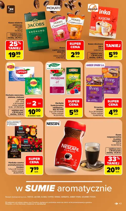Carrefour - gazetka promocyjna Gazetka Carrefour od poniedziałku od poniedziałku 21.09 do soboty 26.09 - strona 45