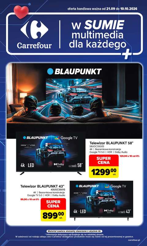 Carrefour - gazetka promocyjna Gazetka Multimedia dla każdego od poniedziałku 21.09 do soboty 10.10