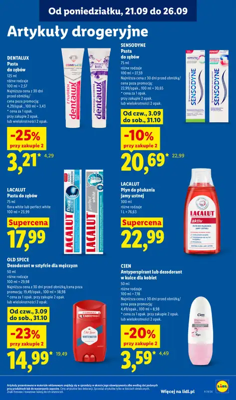 Lidl - gazetka promocyjna Oferta od poniedziałku od poniedziałku 21.09 do środy 23.09 - strona 95