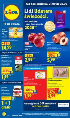 Lidl - gazetka promocyjna Oferta od poniedziałku od poniedziałku 21.09 do środy 23.09