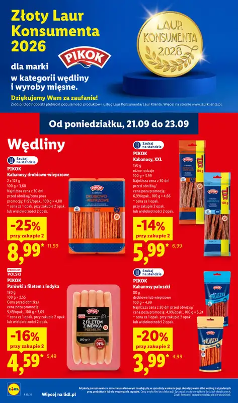 Lidl - gazetka promocyjna Oferta od poniedziałku od poniedziałku 21.09 do środy 23.09 - strona 62