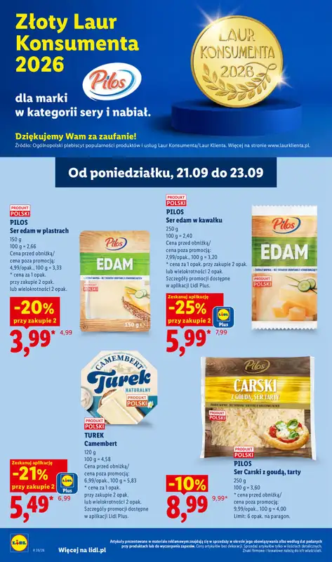 Lidl - gazetka promocyjna Oferta od poniedziałku od poniedziałku 21.09 do środy 23.09 - strona 66