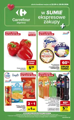 Carrefour Express - gazetka promocyjna Gazetka Express od wtorku 22.09 do poniedziałku 28.09