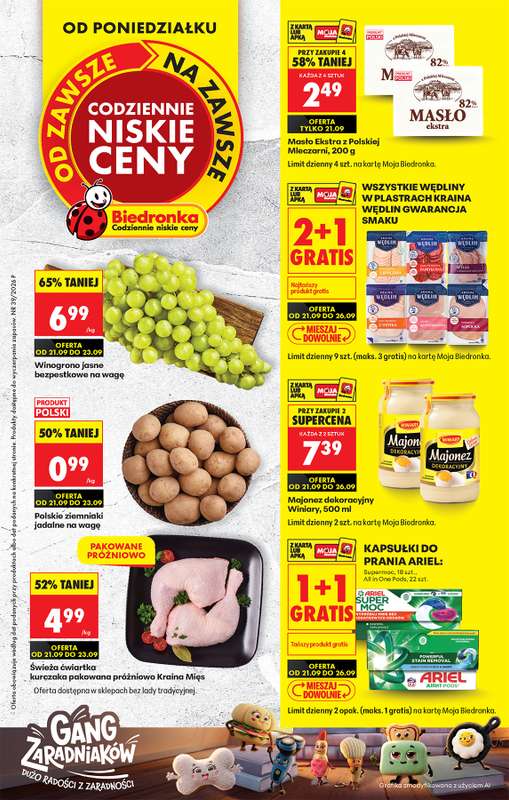 Biedronka - gazetka promocyjna Od poniedziałku od poniedziałku 21.09 do soboty 26.09