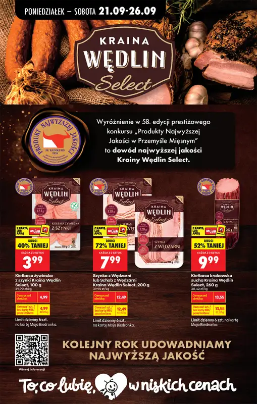 Biedronka - gazetka promocyjna Od poniedziałku, Z ladą tradycyjną od poniedziałku 21.09 do soboty 26.09 - strona 54