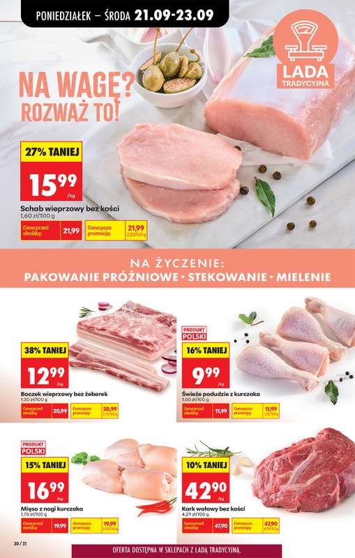 Biedronka - gazetka promocyjna Od poniedziałku, Z ladą tradycyjną od poniedziałku 21.09 do soboty 26.09 - strona 38