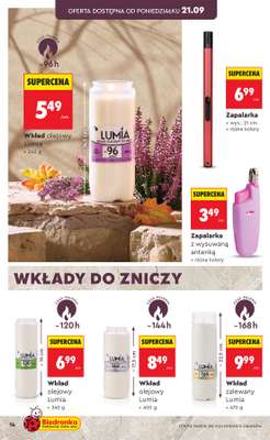 Biedronka - gazetka promocyjna Znicze, wkłady i kwiaty od poniedziałku 21.09  - strona 14