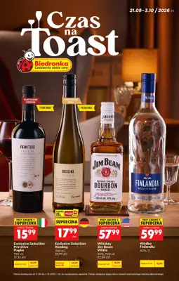 Biedronka - gazetka promocyjna Czas na toast od poniedziałku 21.09 do soboty 03.10