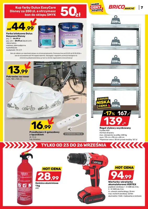 Bricomarche - gazetka promocyjna Gazetka od środy 23.09 do soboty 03.10 - strona 7
