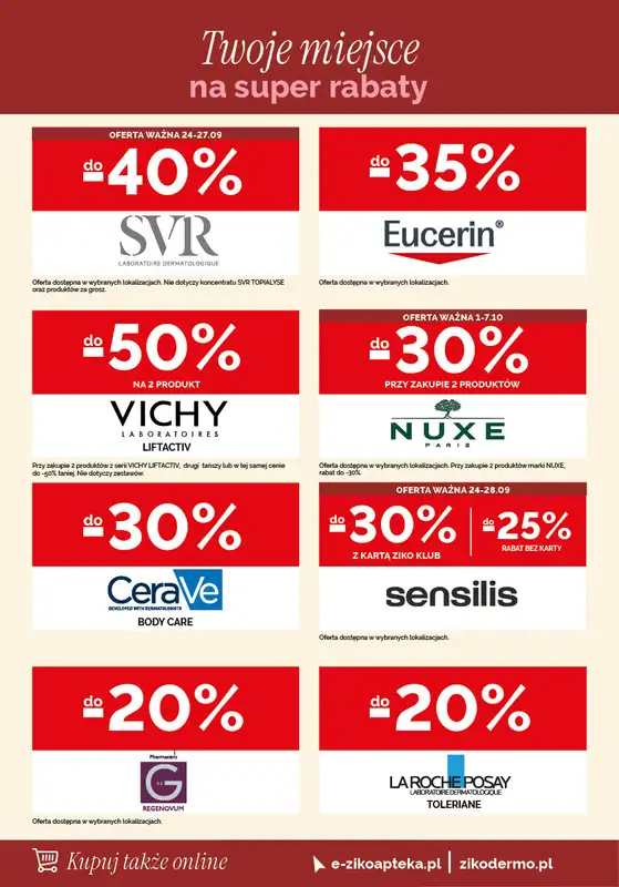 Ziko Dermo - gazetka promocyjna Gazetka od czwartku 24.09 do środy 07.10 - strona 20