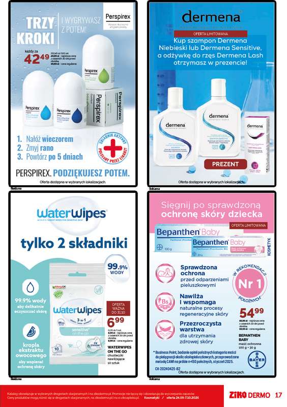 Ziko Dermo - gazetka promocyjna Gazetka od czwartku 24.09 do środy 07.10 - strona 17