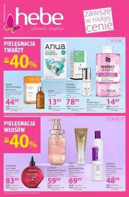Hebe - gazetka promocyjna Gazetka od poniedziałku 21.09 do poniedziałku 05.10