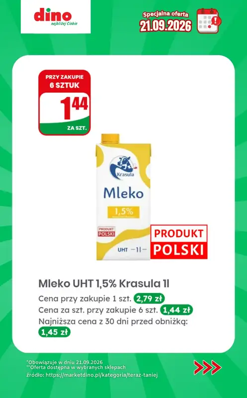 Dino - gazetka promocyjna Specjalna oferta na 21.09.2026 - promocje spoza gazetki od poniedziałku 21.09 do poniedziałku 21.09 - strona 7