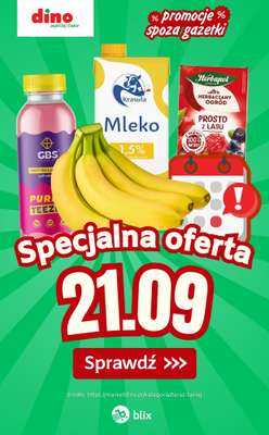Dino - gazetka promocyjna Specjalna oferta na 21.09.2026 - promocje spoza gazetki od poniedziałku 21.09 do poniedziałku 21.09