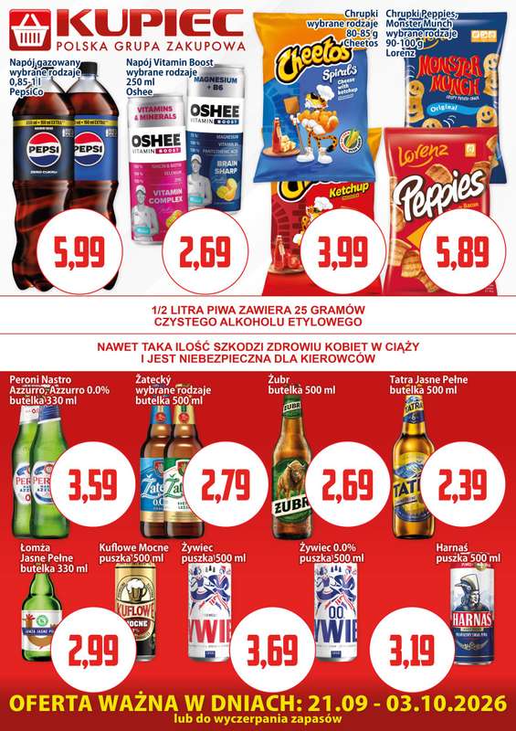 Kupiec - gazetka promocyjna Oferta plakatowa od poniedziałku 21.09 do soboty 03.10 - strona 3