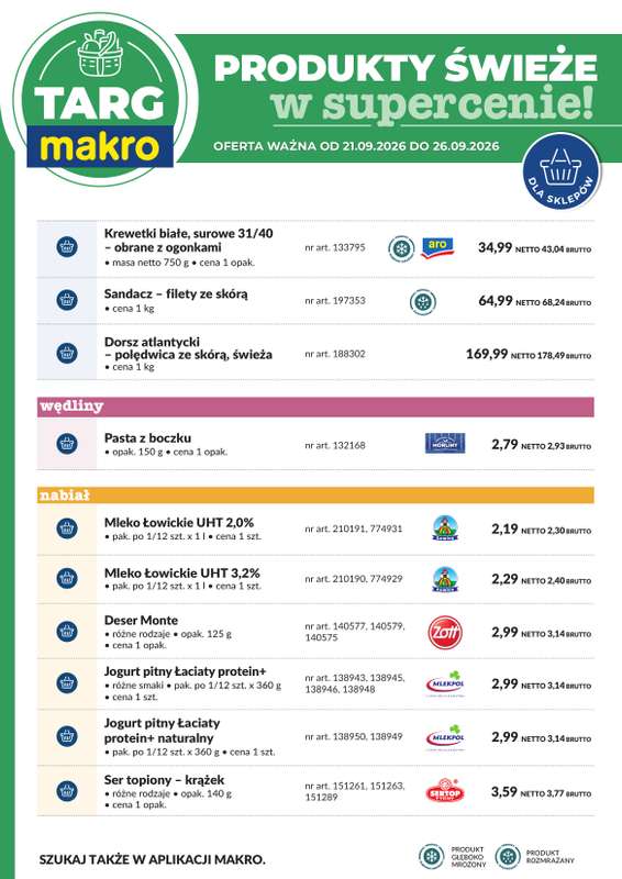 Makro - gazetka promocyjna Targ MAKRO - oferta świeża w super cenach! od poniedziałku 21.09 do soboty 26.09 - strona 7