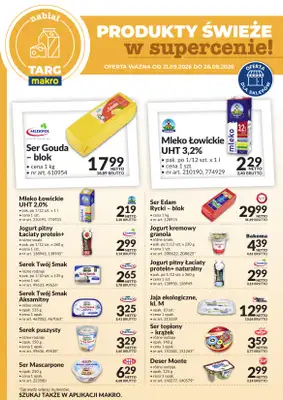 Makro - gazetka promocyjna Targ MAKRO - oferta świeża w super cenach! od poniedziałku 21.09 do soboty 26.09