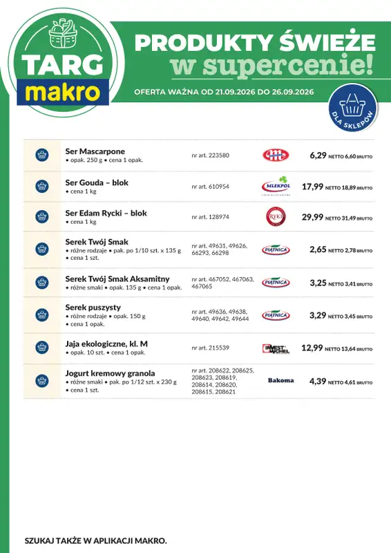 Makro - gazetka promocyjna Targ MAKRO - oferta świeża w super cenach! od poniedziałku 21.09 do soboty 26.09 - strona 8