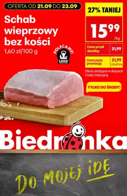 Biedronka - gazetka promocyjna Biedronkowe oszczędności od poniedziałku od poniedziałku 21.09 do soboty 26.09 - strona 12