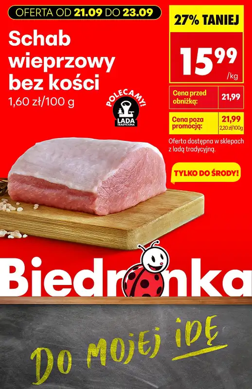 Biedronka - gazetka promocyjna Biedronkowe oszczędności od poniedziałku od poniedziałku 21.09 do soboty 26.09 - strona 12