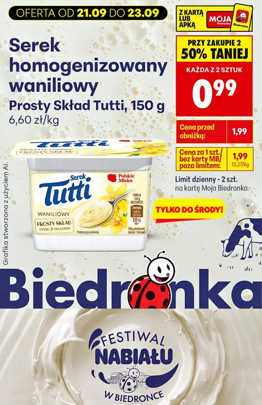 Biedronka - gazetka promocyjna Biedronkowe oszczędności od poniedziałku od poniedziałku 21.09 do soboty 26.09 - strona 13