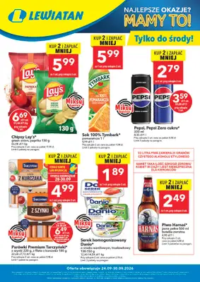 LEWIATAN - gazetka promocyjna W wielopakach taniej! od czwartku 24.09 do środy 30.09