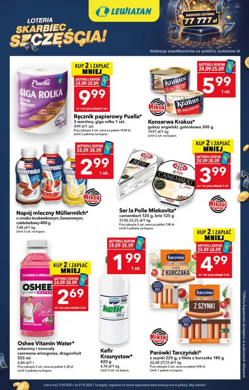 LEWIATAN - gazetka promocyjna Loteria Skarbiec Szczęścia  