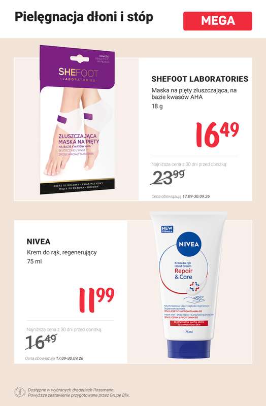 Rossmann - gazetka promocyjna MEGA promocje - jesienny niezbędnik pielęgnacyjny! od poniedziałku 21.09 do środy 30.09 - strona 9