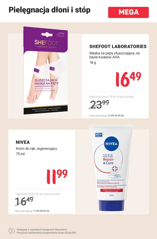 Rossmann - gazetka promocyjna MEGA promocje - jesienny niezbędnik pielęgnacyjny! od poniedziałku 21.09 do środy 30.09 - strona 9