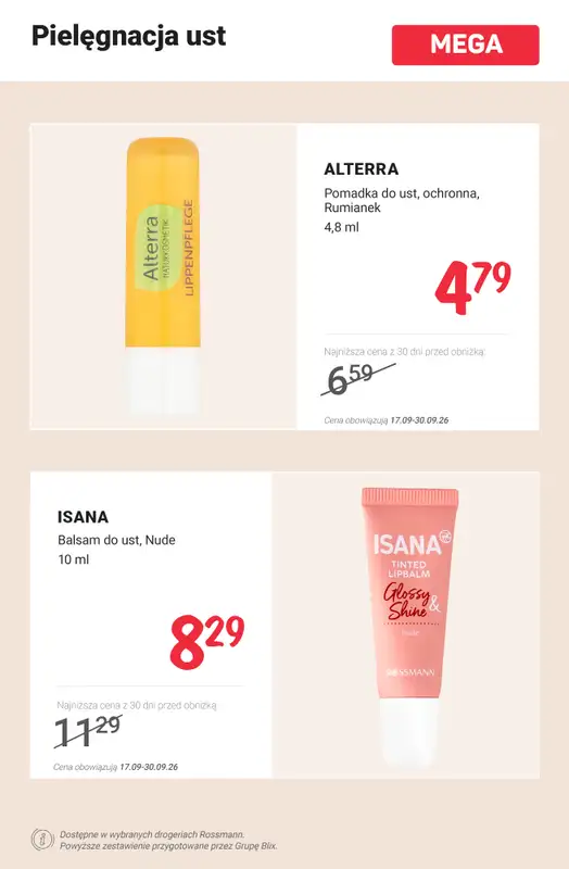 Rossmann - gazetka promocyjna MEGA promocje - jesienny niezbędnik pielęgnacyjny! od poniedziałku 21.09 do środy 30.09 - strona 5