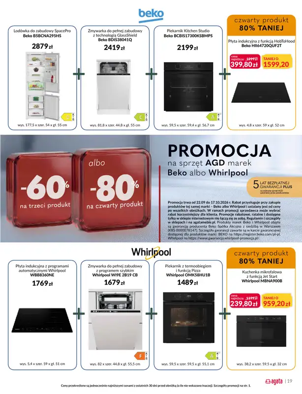 Salony Agata - gazetka promocyjna Gazetka od wtorku 22.09 do soboty 10.10 - strona 19