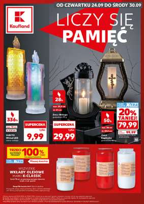 Kaufland - gazetka promocyjna Oferta Kaufland - Znicze od czwartku 24.09 do środy 30.09