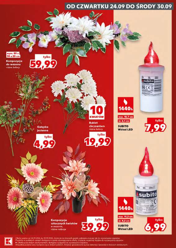 Kaufland - gazetka promocyjna Oferta Kaufland - Znicze od czwartku 24.09 do środy 30.09 - strona 19