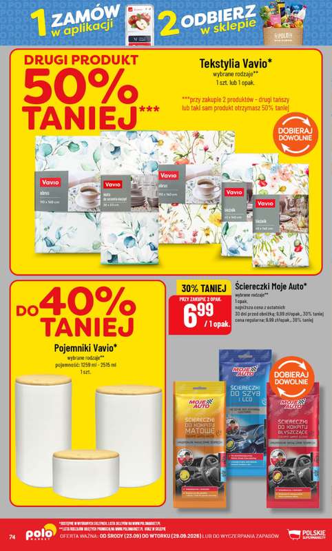 POLOmarket - gazetka promocyjna Gazetka od środy 23.09 do wtorku 29.09 - strona 74