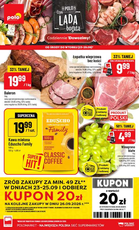POLOmarket - gazetka promocyjna Gazetka od środy 23.09 do wtorku 29.09