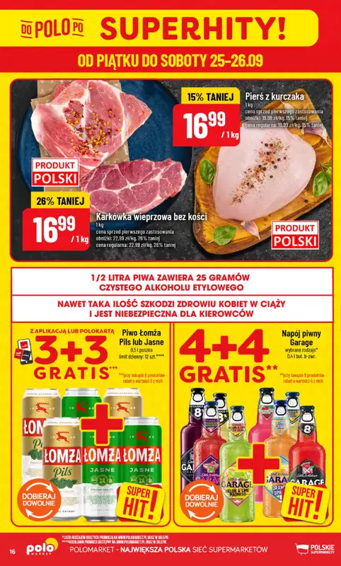 POLOmarket - gazetka promocyjna Gazetka od środy 23.09 do wtorku 29.09 - strona 16