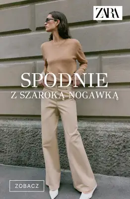 Zara - gazetka promocyjna Spodnie z szeroką nogawką od poniedziałku 21.09 