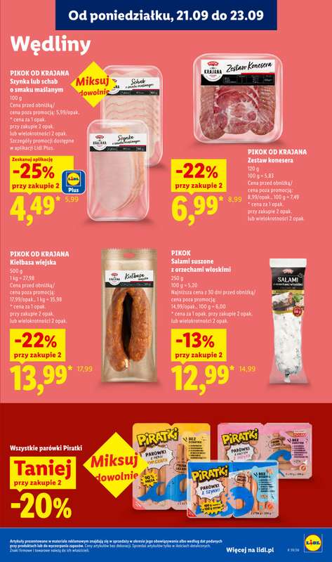 Lidl - gazetka promocyjna Oferta od poniedziałku od poniedziałku 21.09 do środy 23.09 - strona 63