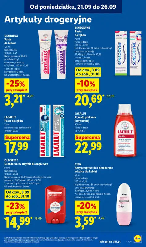 Lidl - gazetka promocyjna Oferta od poniedziałku od poniedziałku 21.09 do środy 23.09 - strona 95