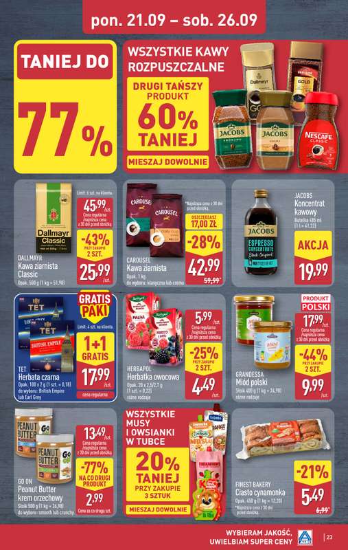 Aldi - gazetka promocyjna Pełny katalog! od poniedziałku 21.09 do soboty 26.09 - strona 23