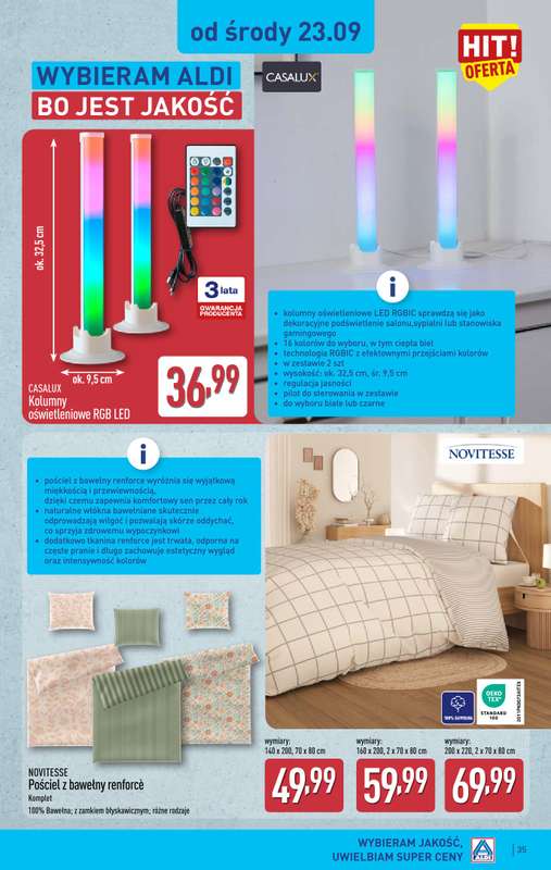 Aldi - gazetka promocyjna Pełny katalog! od poniedziałku 21.09 do soboty 26.09 - strona 35