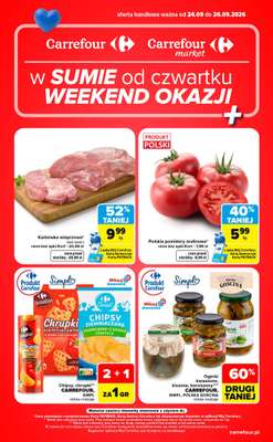 Carrefour Market - gazetka promocyjna W sumie od czwartku weekend okazji od czwartku 24.09 do soboty 26.09
