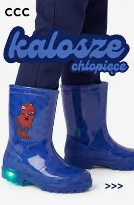 CCC - gazetka promocyjna KALOSZE chłopięce od 69,99 zł od wtorku 22.09 