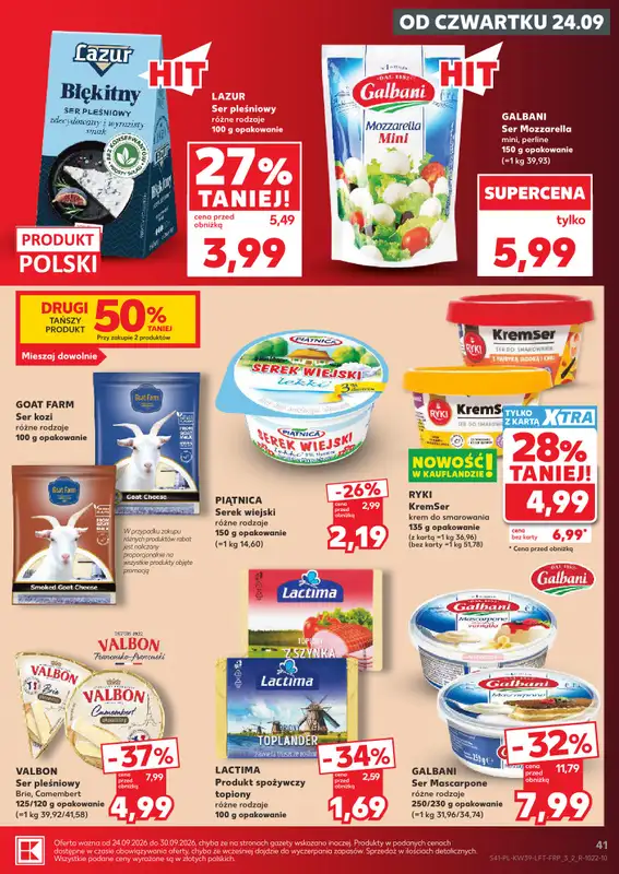 Kaufland - gazetka promocyjna Gazetka Tygodnia od czwartku 24.09 do środy 30.09 - strona 41